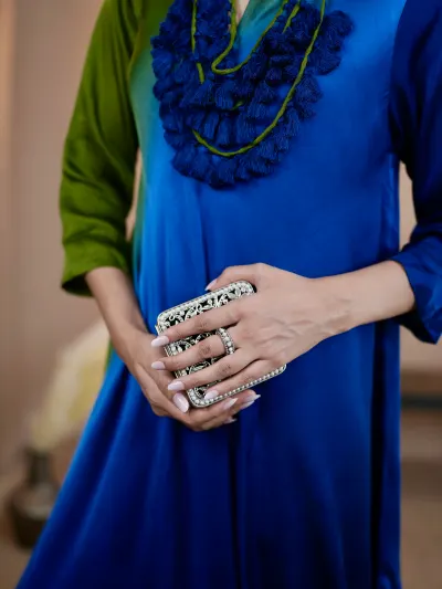 Ombre Kaftan Suit-4