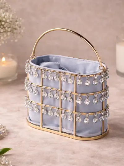 Blue Crystal Handbag-0