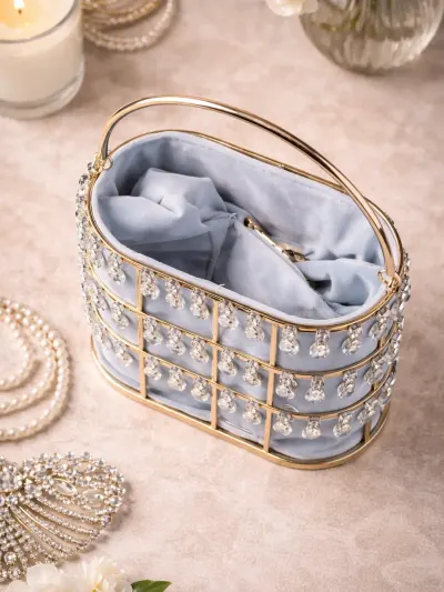 Blue Crystal Handbag-1