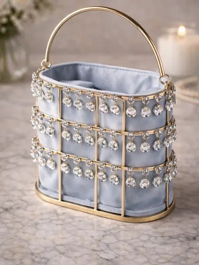 Blue Crystal Handbag-2