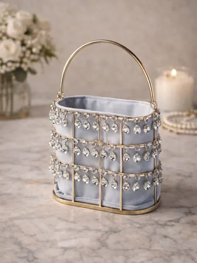 Blue Crystal Handbag-3