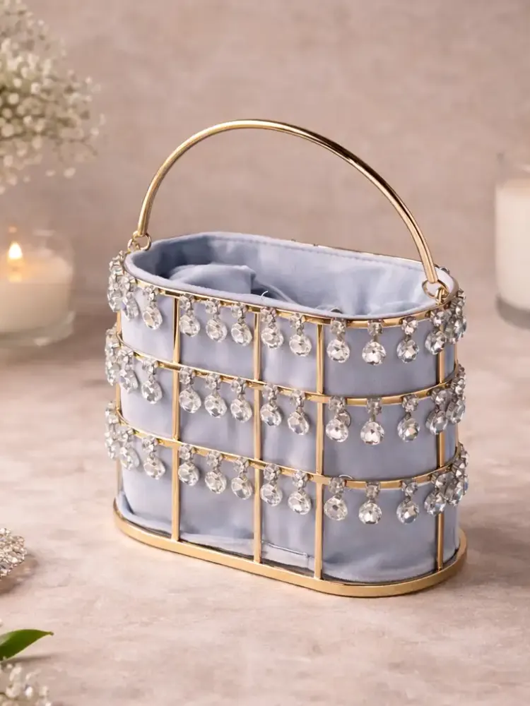 Blue Crystal Handbag-0