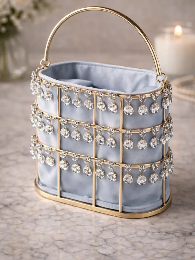 Blue Crystal Handbag-2