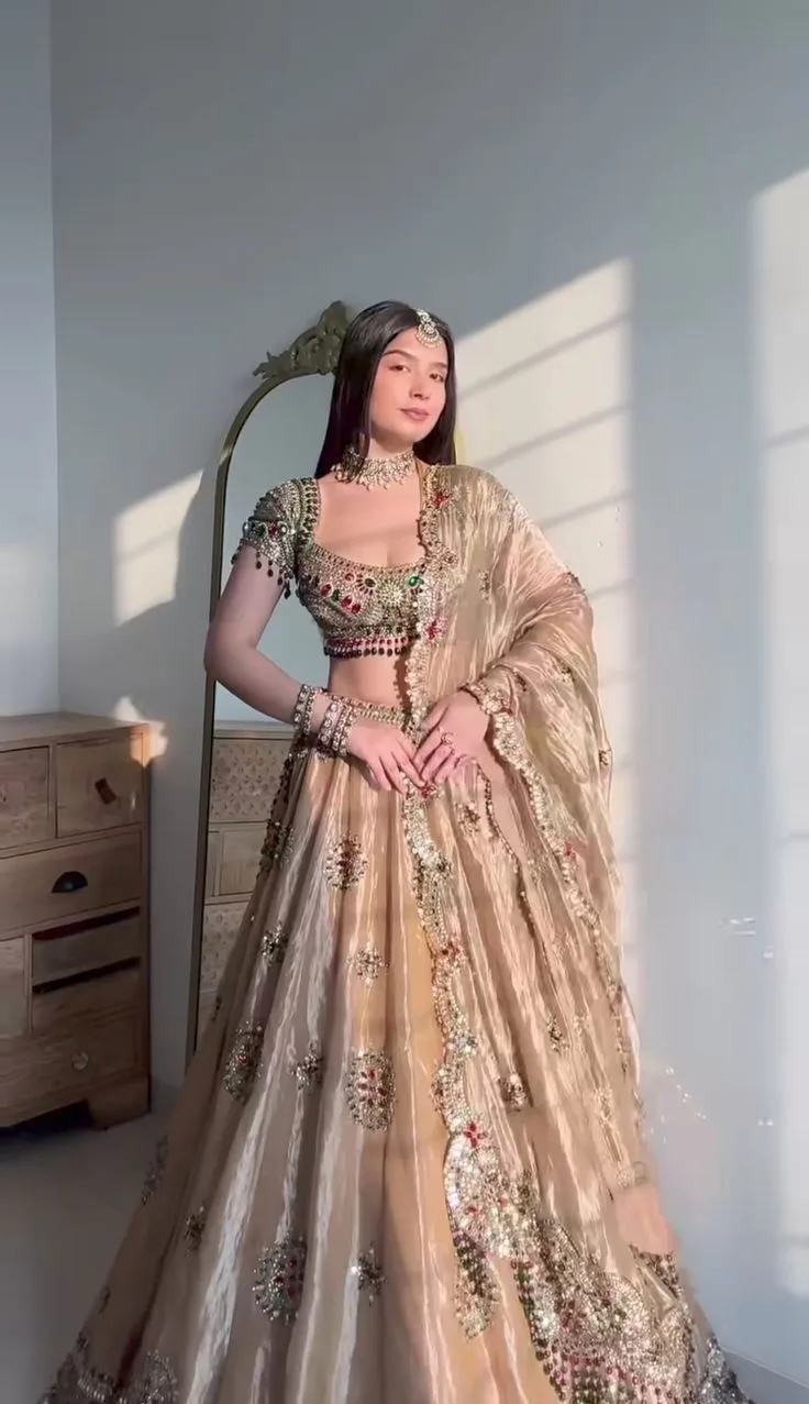 Golden Aura Zari Bridal Lehenga